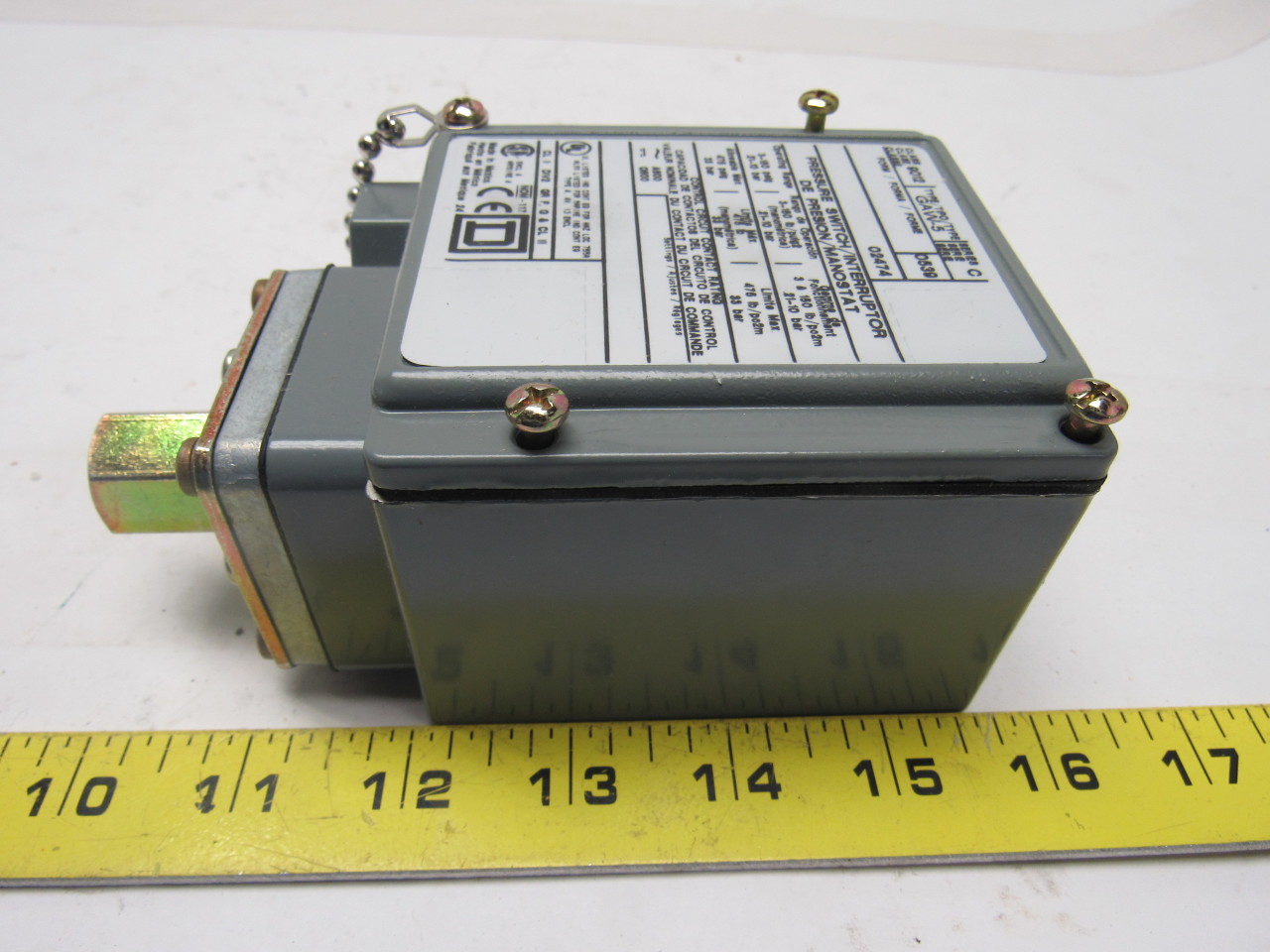 Square D 9012 GAW5 Ser. C Adjustable Industrial Pressure Switch