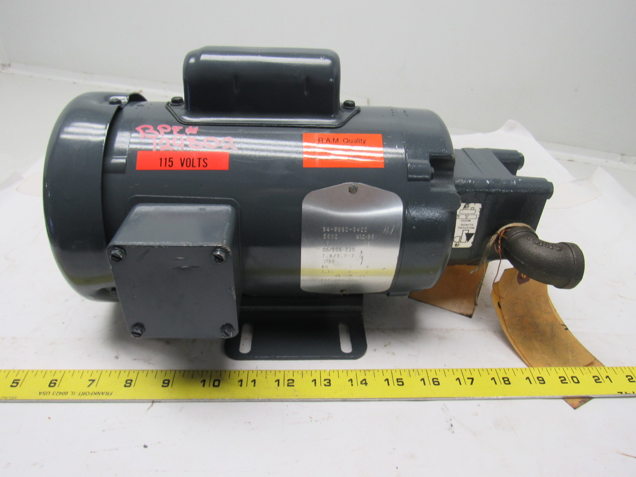 Delta Power hydraulic A4 Pump W/1/2HP 1725RPM 115/208/230V Electric