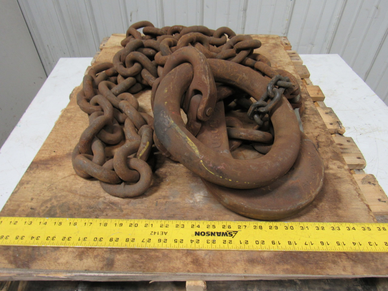 7/8"x10' Rigging Chain 1 Leg Sling Hook Master Link 28300 WLL Grade 80