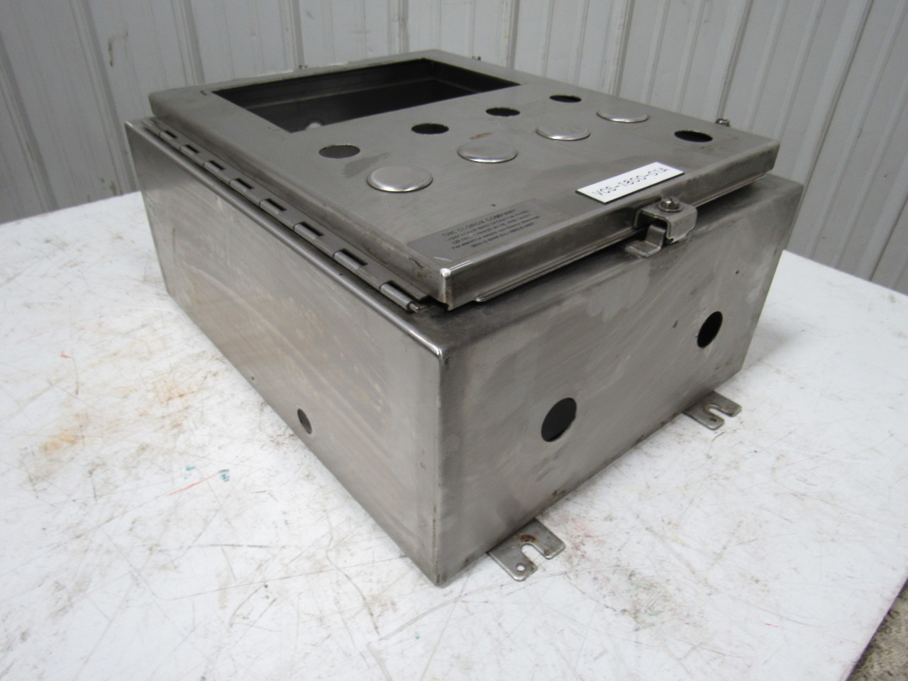 Hoffman A20H1608SS6LP 20x16x8" Stainless Steel Electrical Enclosure W