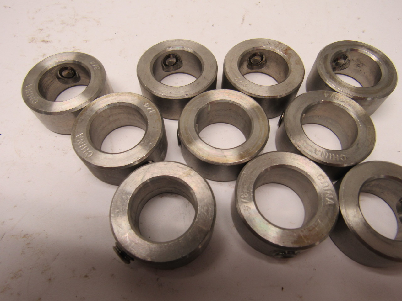 Climax Stainless Steel 3/4" Shaft Collar Set Screw Lot of 11 eBay