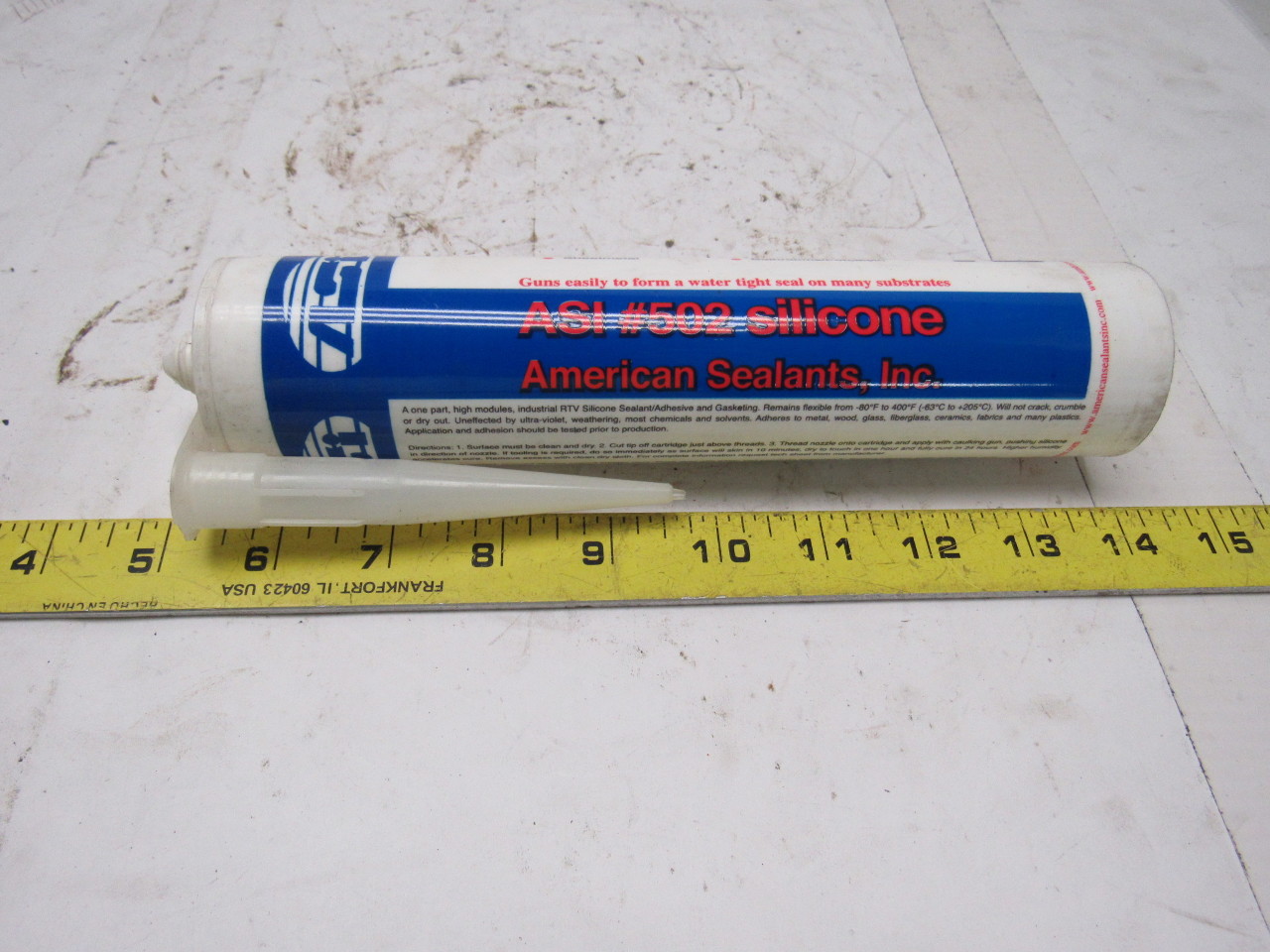 ASI 502 100 Silicone RTV Sealant White Food Grade 10.2 Oz. Lot Of 4