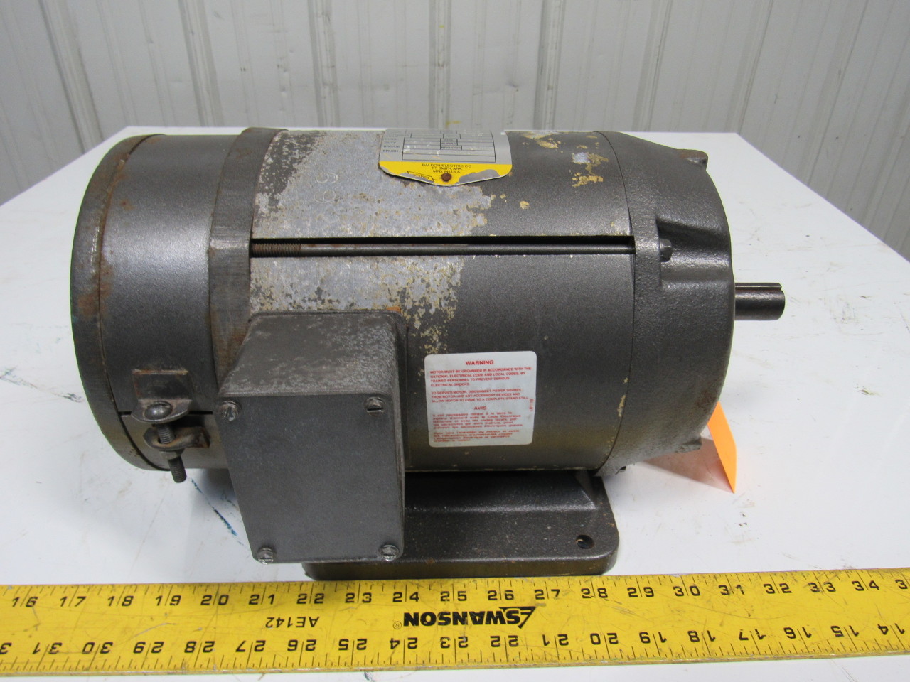 Baldor 1Hp DC Electric Motor 230VDC 182 Frame 1200 RPM eBay