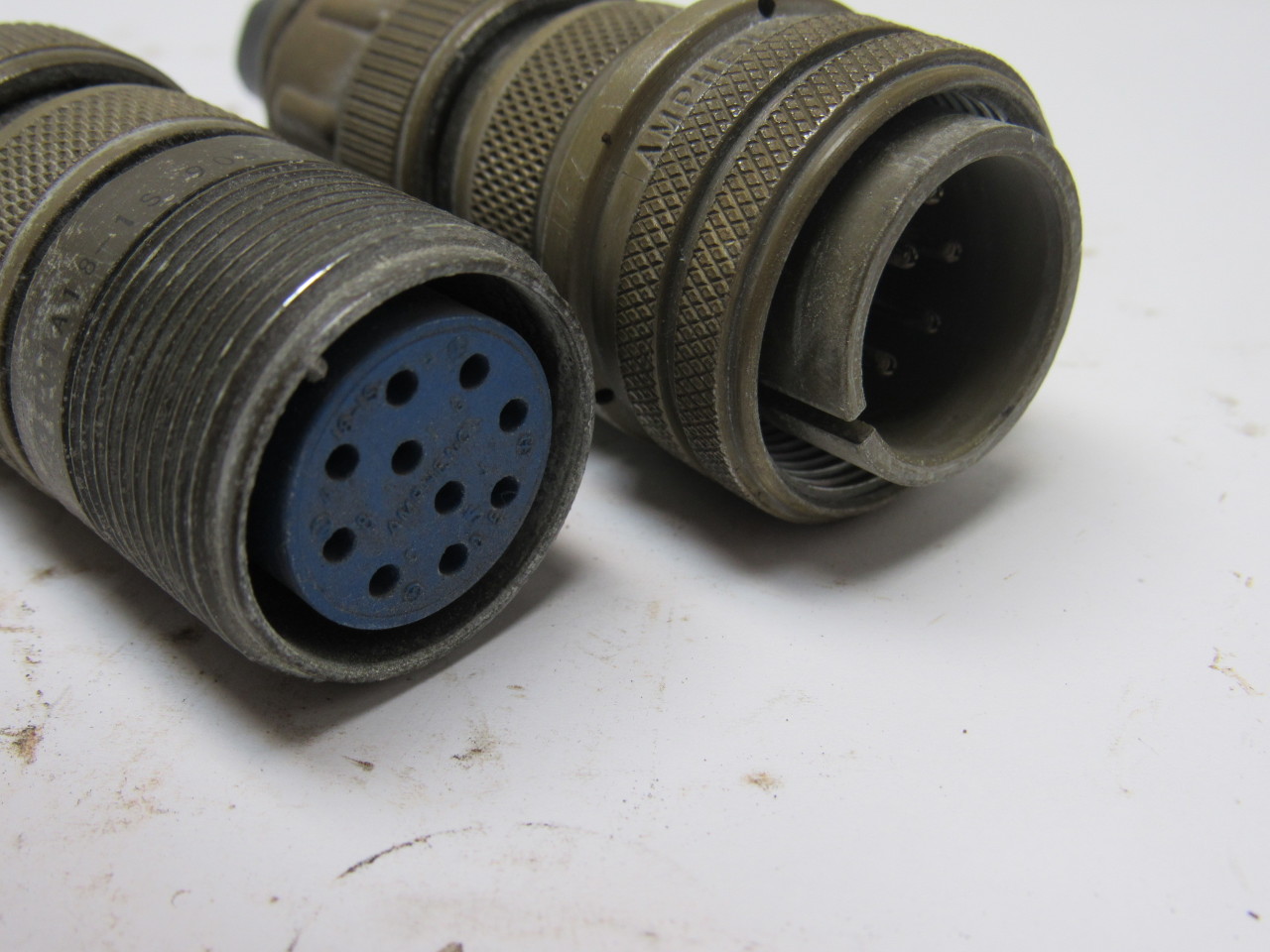 Amphenol MS3106A 181S & MS3101A 181P 10 Pin Circular Connectors