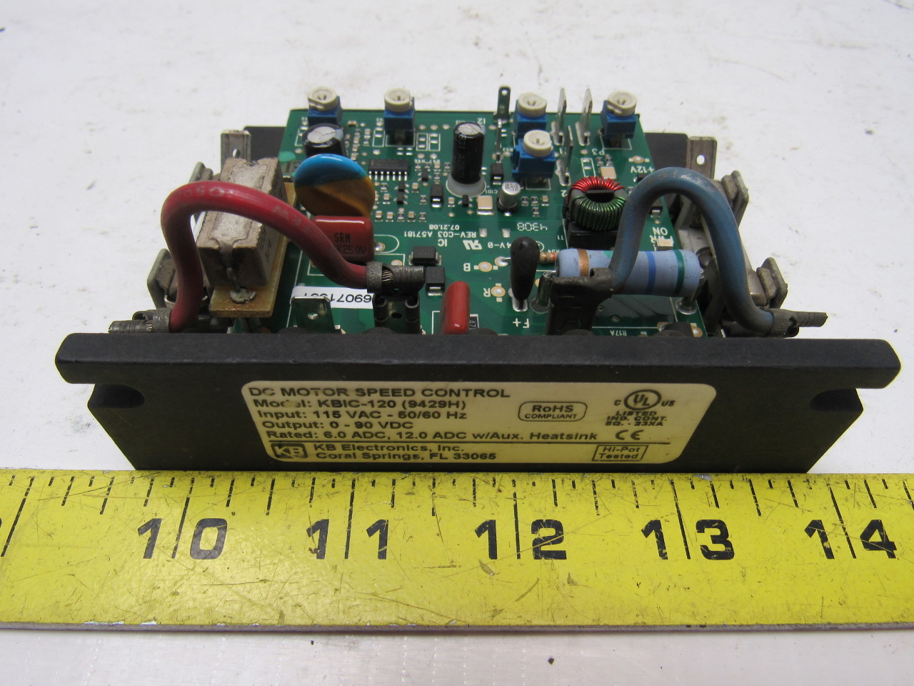 KB Electronics KBIC120 (9429H) DC Motor Speed Control In 115Vac Out 0