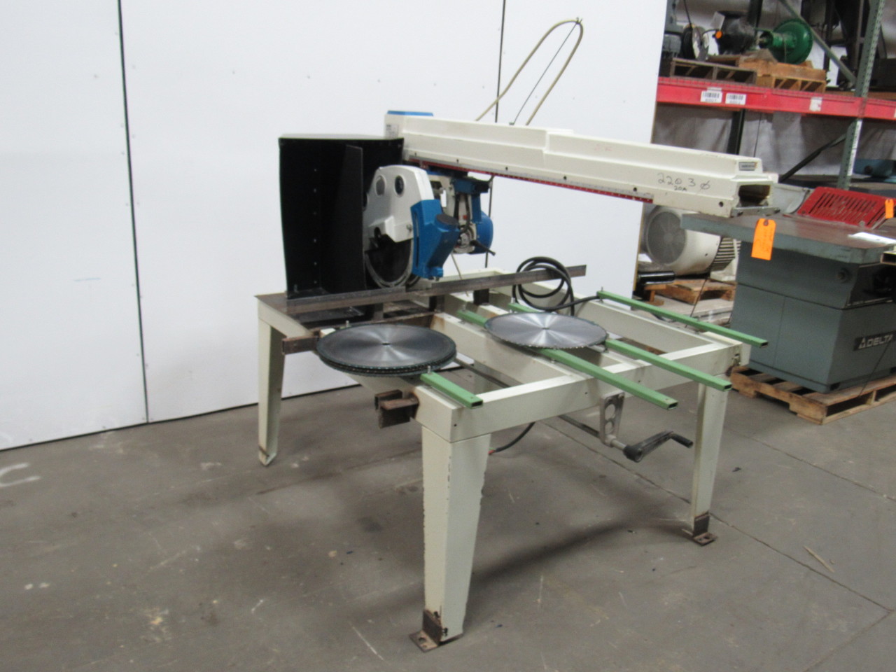 OMGA 1100/7 7 HP Radial Arm Saw 230V 3Ph 60Hz 16"Blades 52"Rip 42-3/4