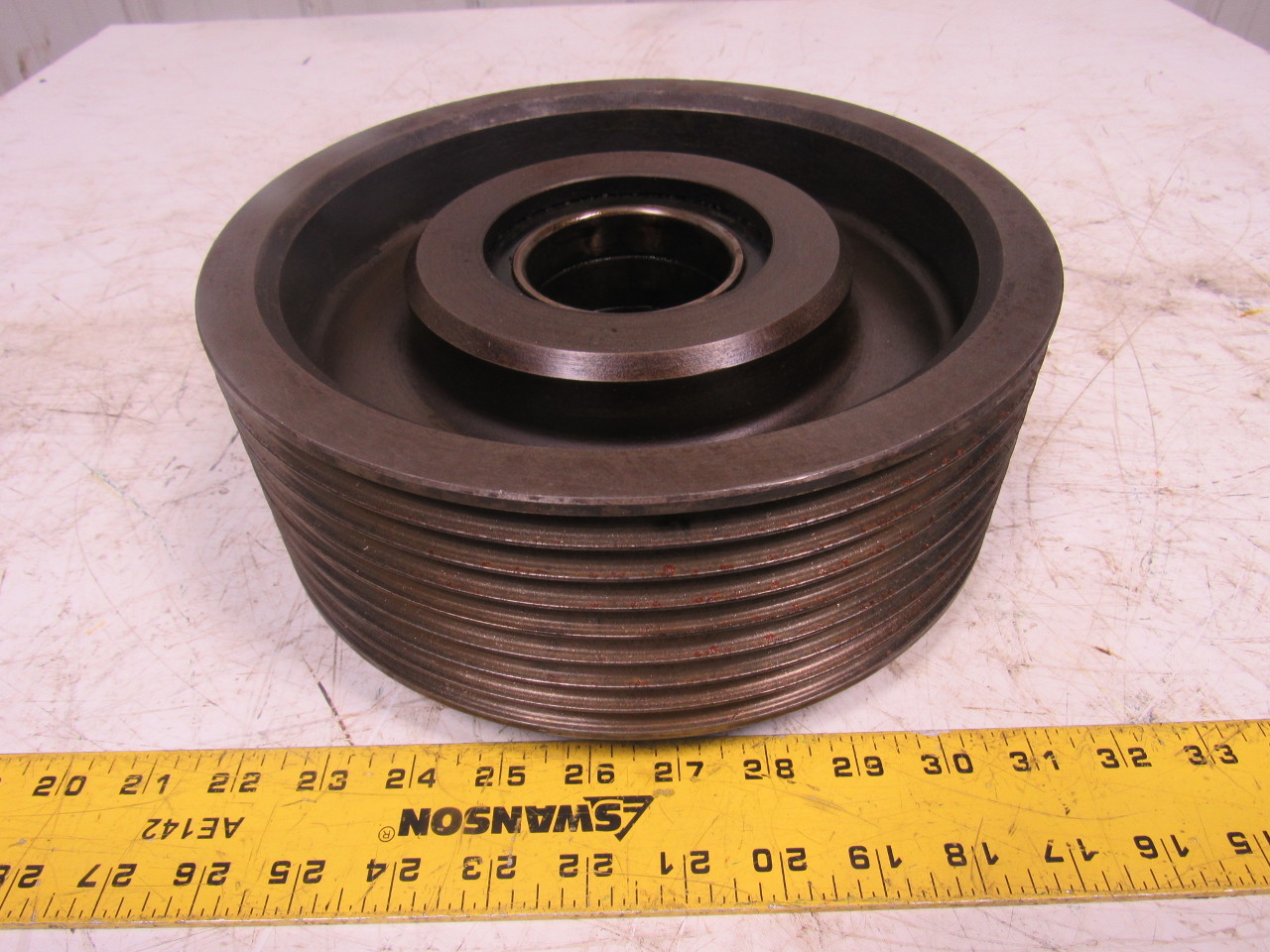 10" OD 8 Groove Pulley Sheave W/6 Spline Bushing & Idler Bearing eBay