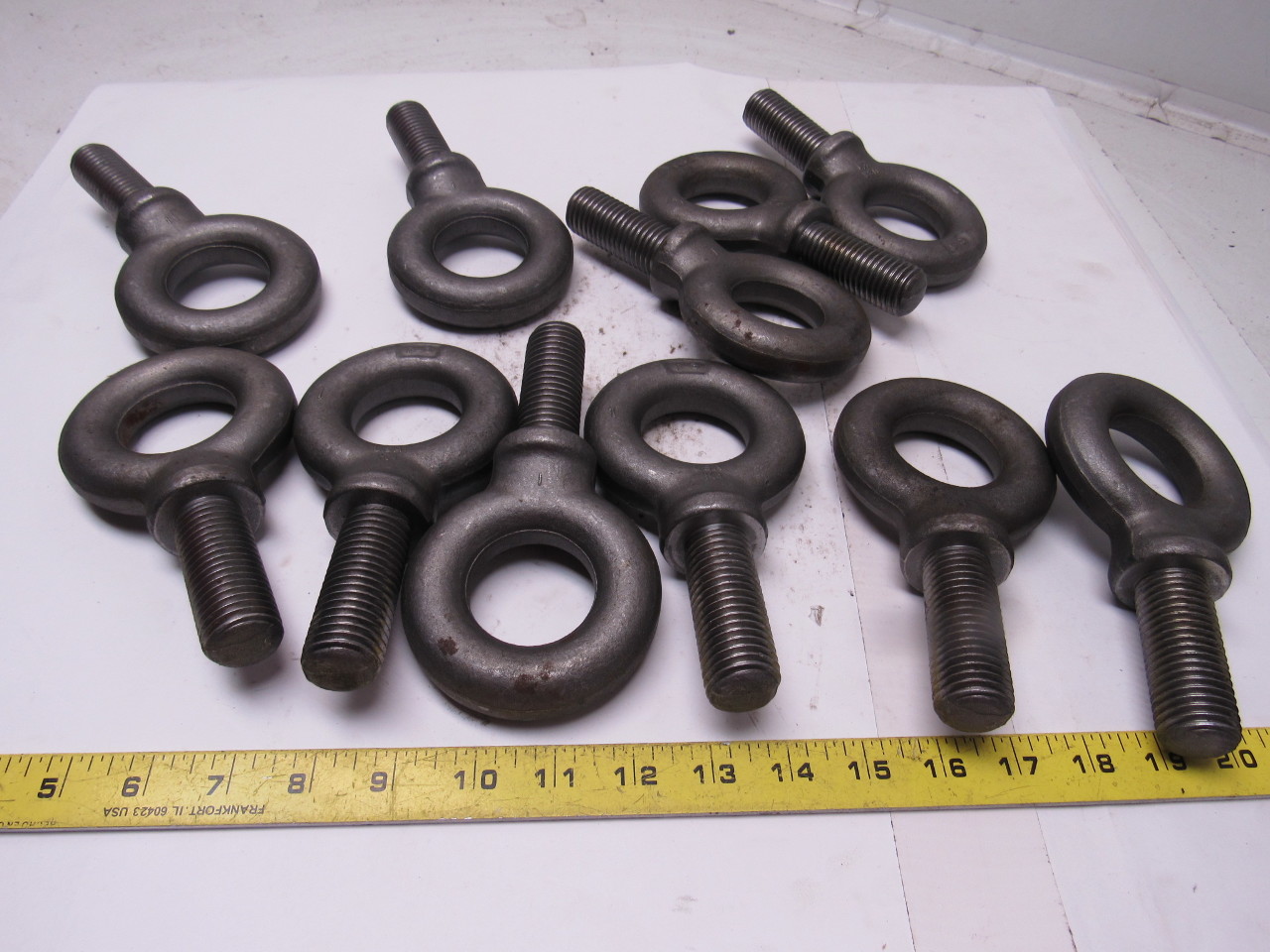 FASTENAL P3 K1 1" 8 Machine Lifting Eye Bolts USA 21/2" Shoulder Lot