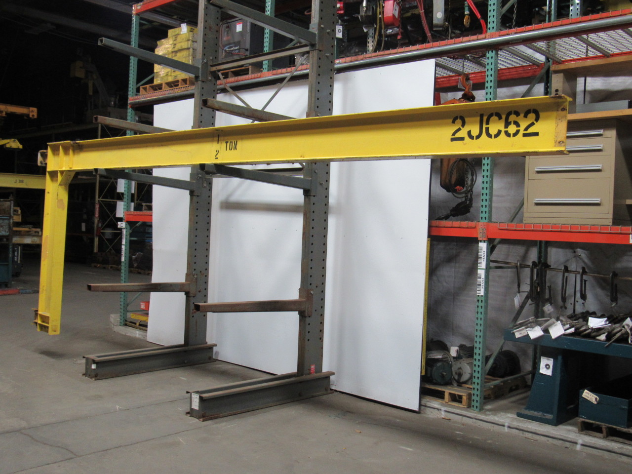 1/2 TON Jib Crane 20' Span 12"T x 5"W Beam Bethlehem Steel eBay