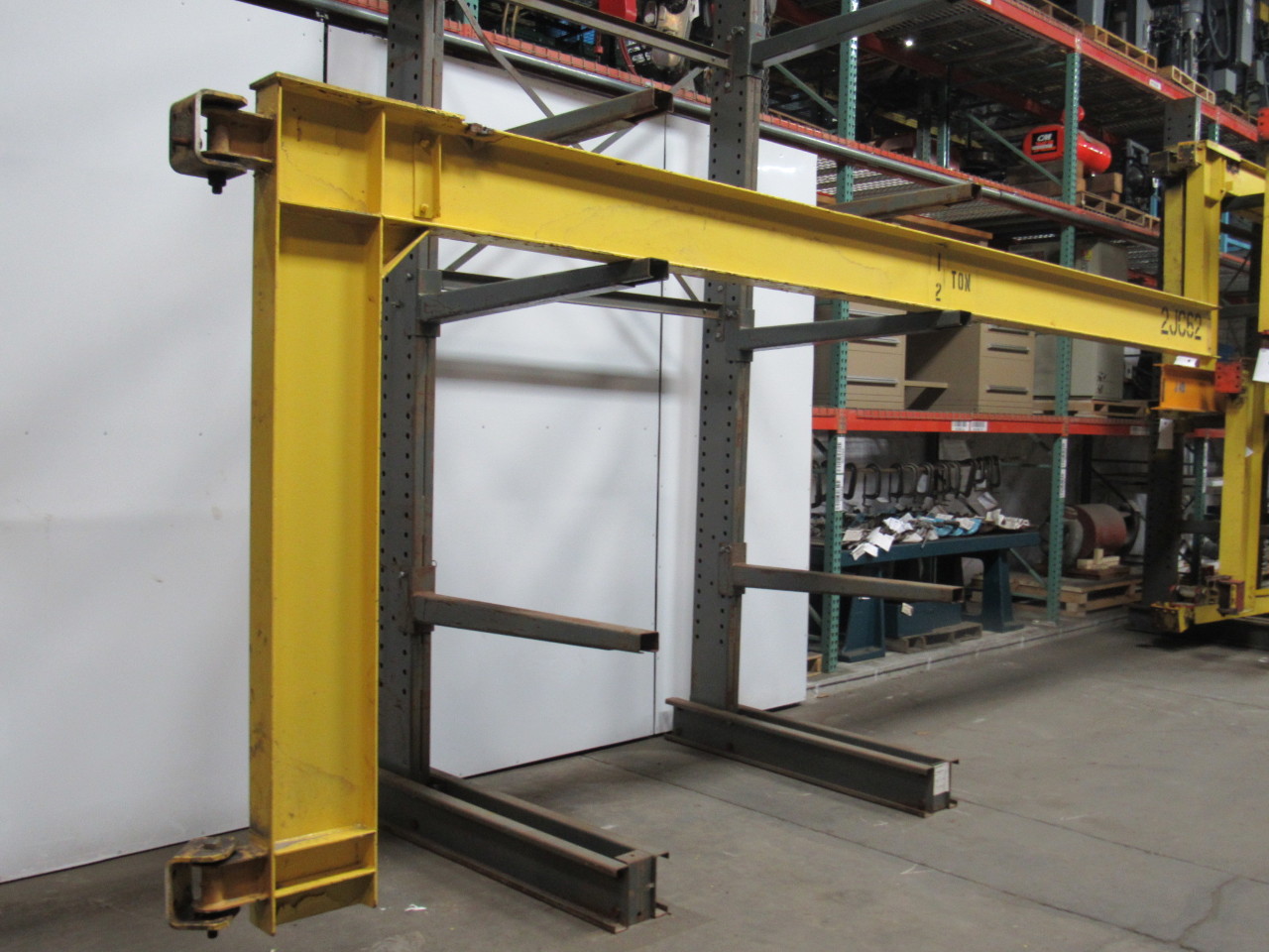 1/2 TON Jib Crane 20' Span 12"T x 5"W Beam Bethlehem Steel eBay