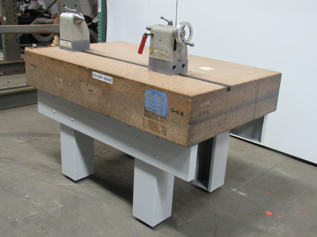 STARRETT 5'x3'x10" Pink Granite Surface Inspect. Plate W/TSlot,Centers