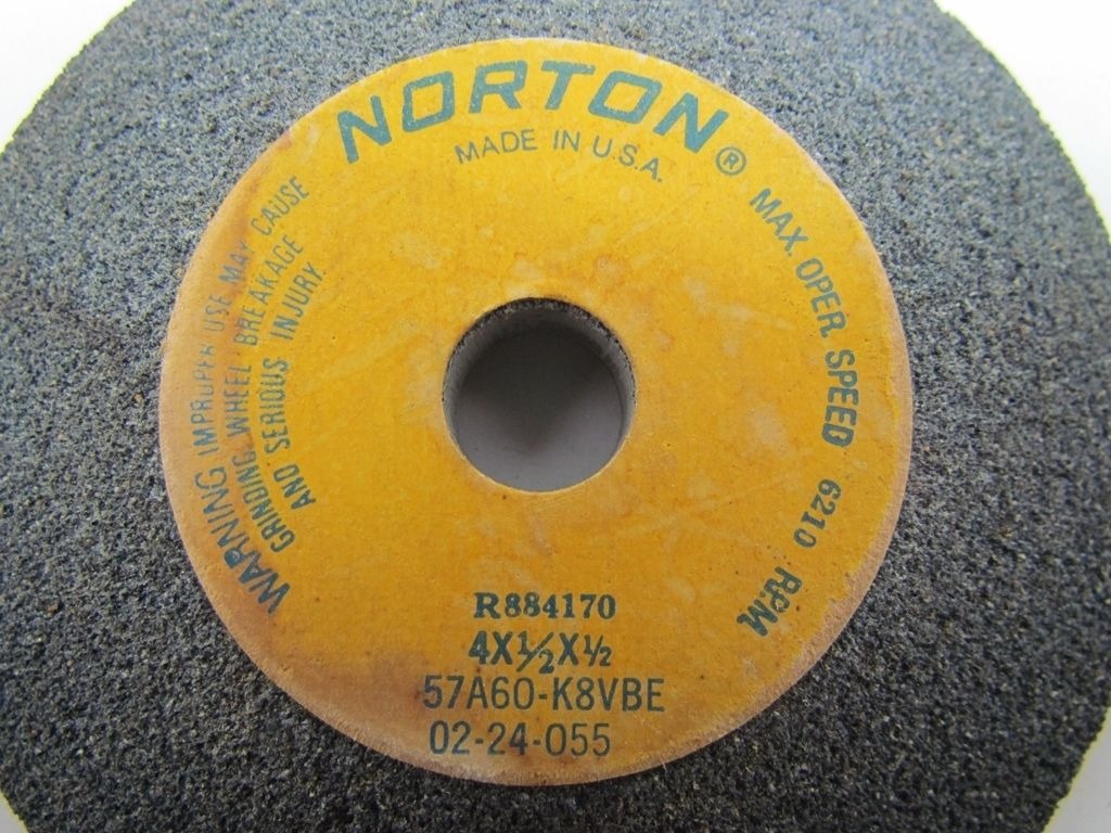Norton 57A60K8VBE 4x1/2x1/2" Aluminum Oxide Dish Grinding Wheel