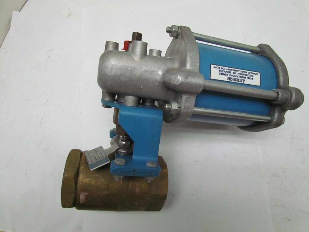 Jamesbury ST50E Pneumatic Piston Actuator 2"NPT Brass Ball Valve
