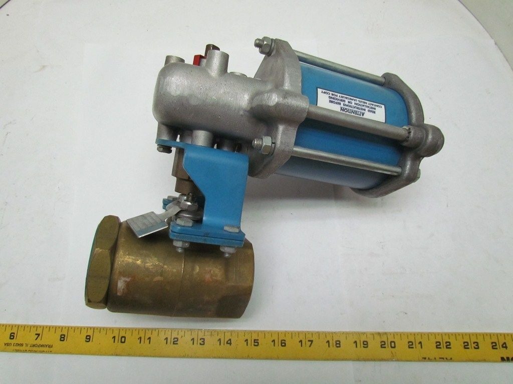 Jamesbury ST50E Pneumatic Piston Actuator 2"NPT Brass Ball Valve