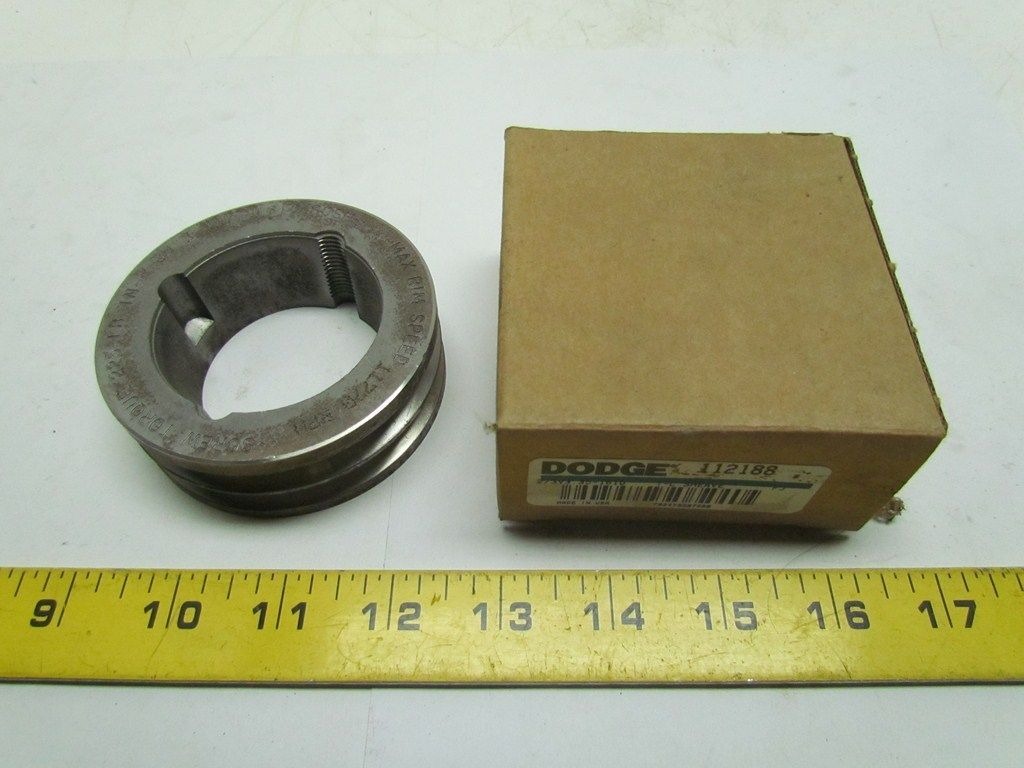 Dodge 112188 2 Groove 3V Belt Sheave Pulley Taperlock 1610 Bushed 2