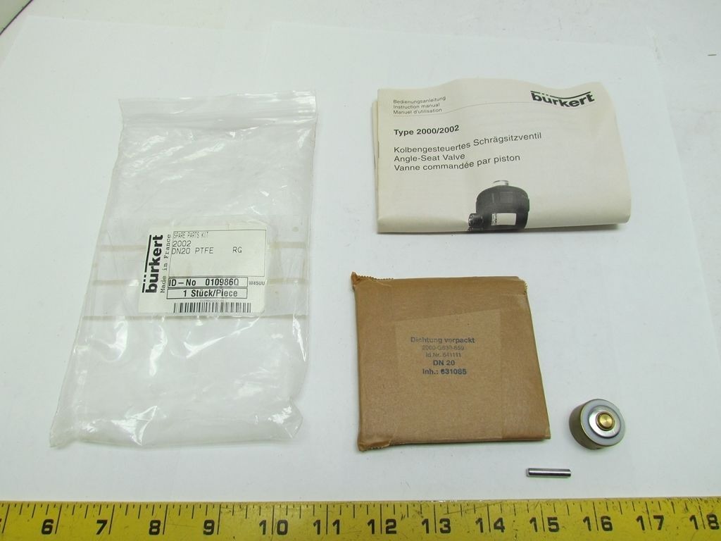 Burkert 010986Q Repair Seal Kit for Type 2000/2002 Angle Seat Valve eBay