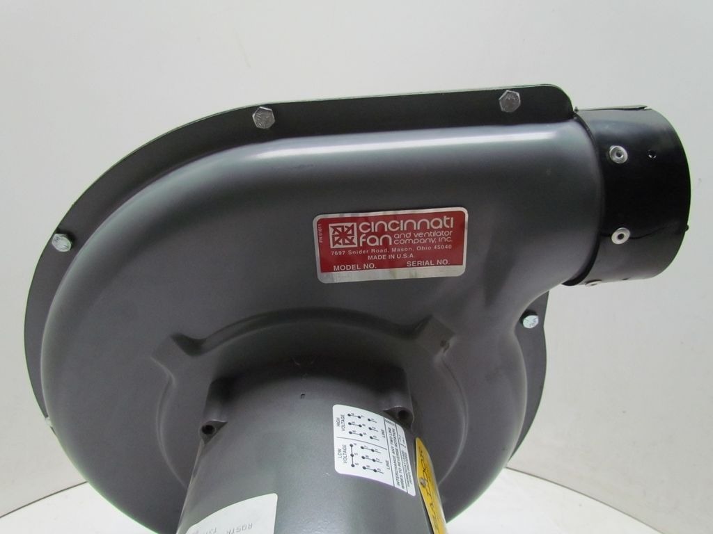 Cincinnati Fan SPB9 Dust Collector 1/2 HP 3 ph 5"inlet 4"outlet 11