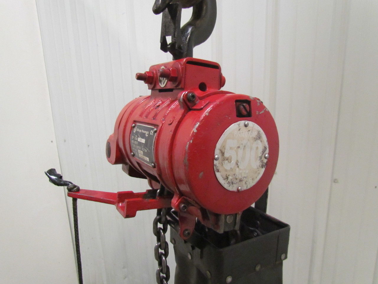 Chicago Pneumatic CP1100500 1/2 Ton Air Powered Chain Hoist 15' Lift