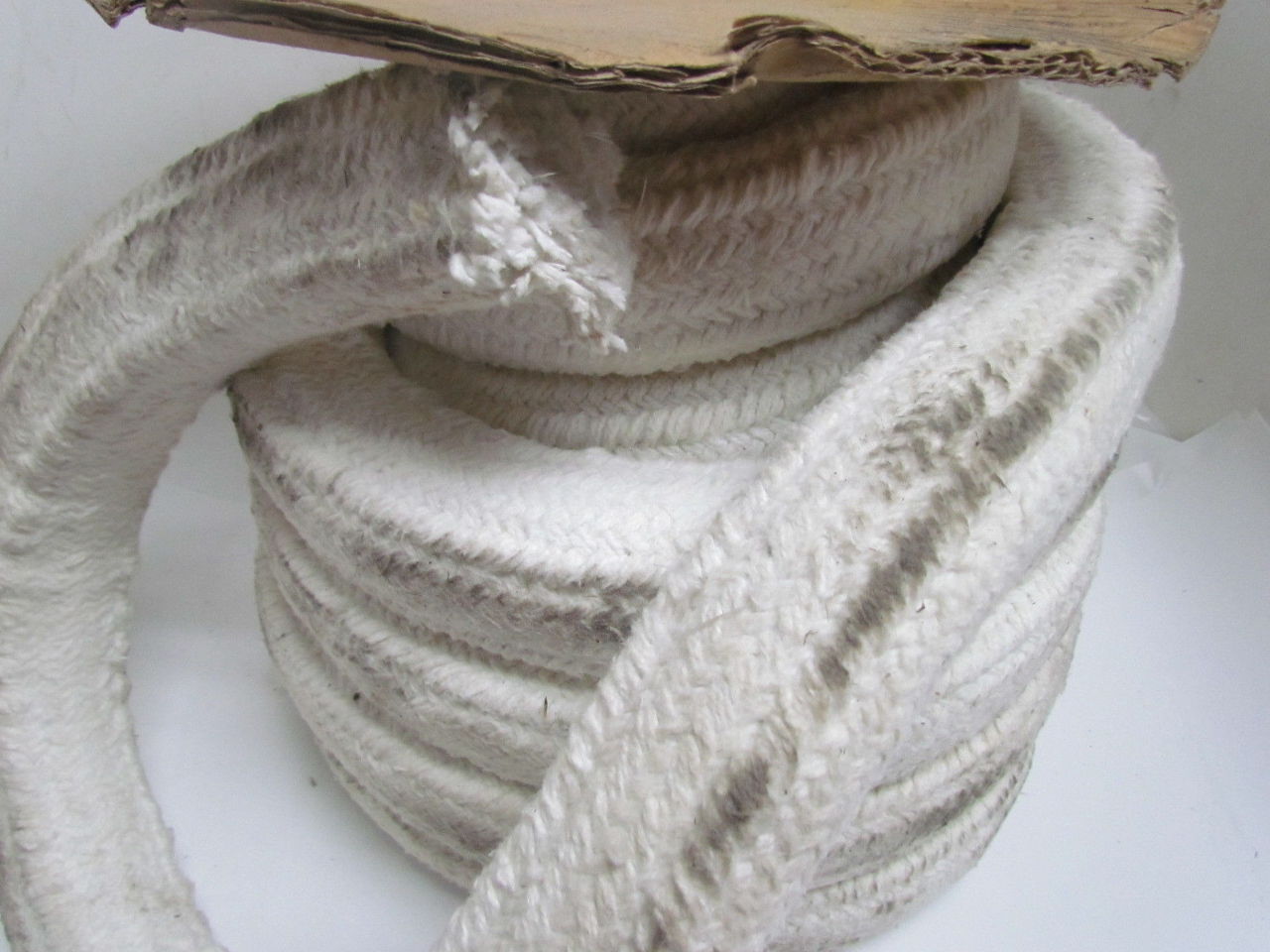 High Temp Heat Resistant Square Braided Fiber Rope Dry Packing 2" sq 35