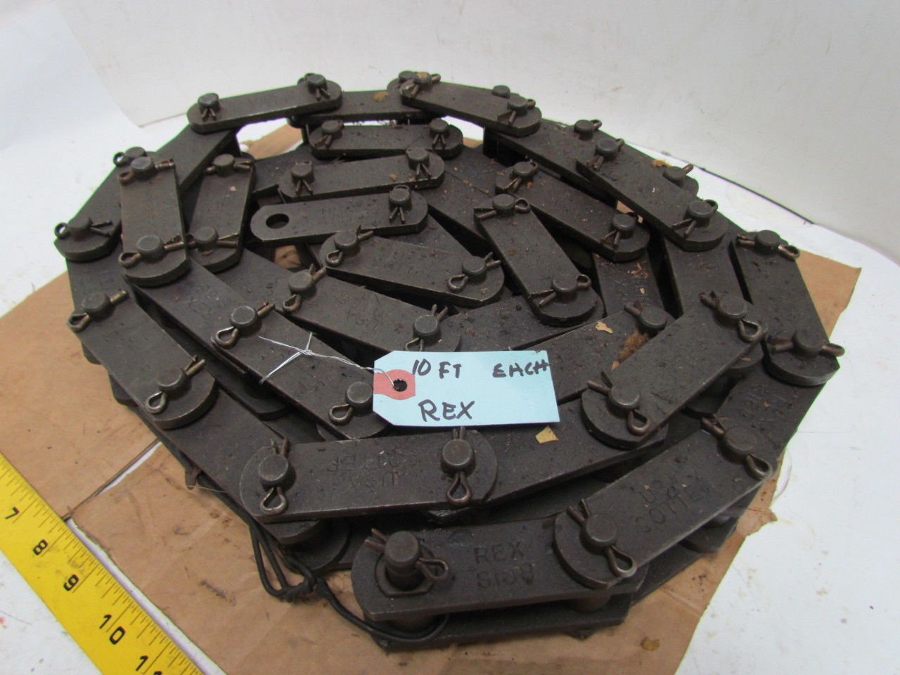 Rex Rexnord S188 Engineered Steel Chain With Rollers 2.609" Pitch 10 ft