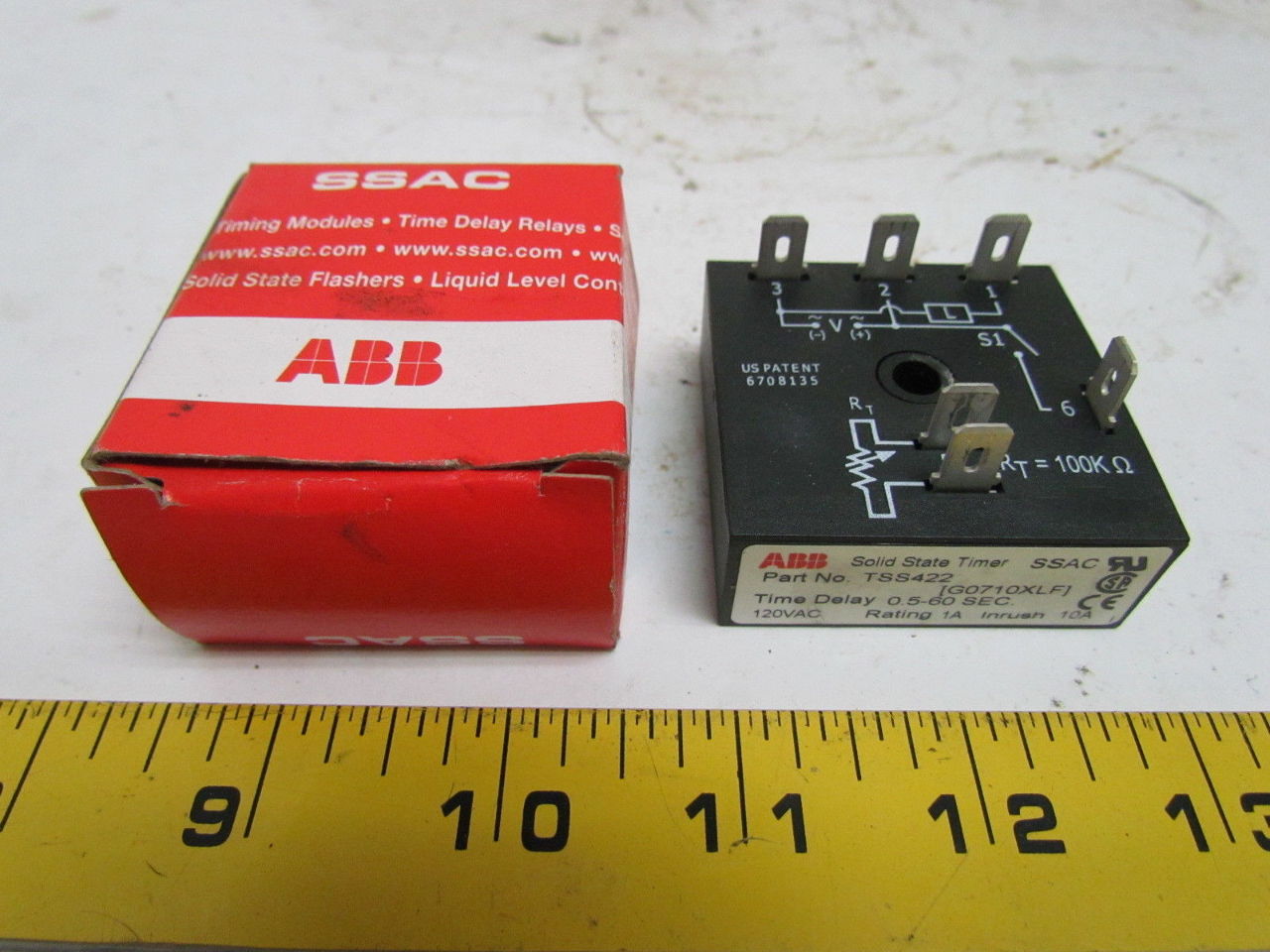 Abb Tss422 Solid State Timer 120 Vac Time Delay 0 5