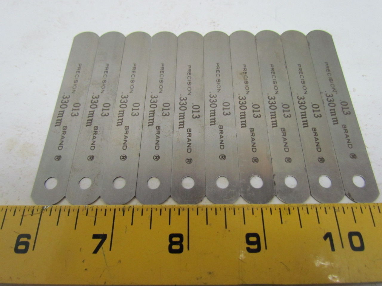 Precision Brand Feeler Stock Thickness Gauge .013"" .330mm Steel Gage 10pcs