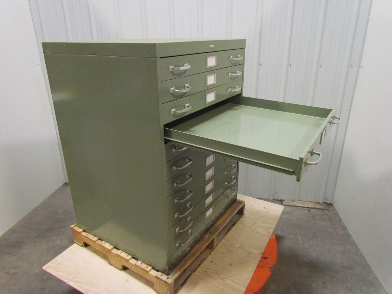 Cole 11 Drawer Steel Flat File 30" W x 265/8" D x 401/2" H Blueprint