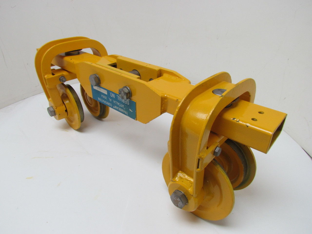 Trambeam Curved IBeam Hoist Push Trolley 31/2" Rail 5" Wheels Heavy