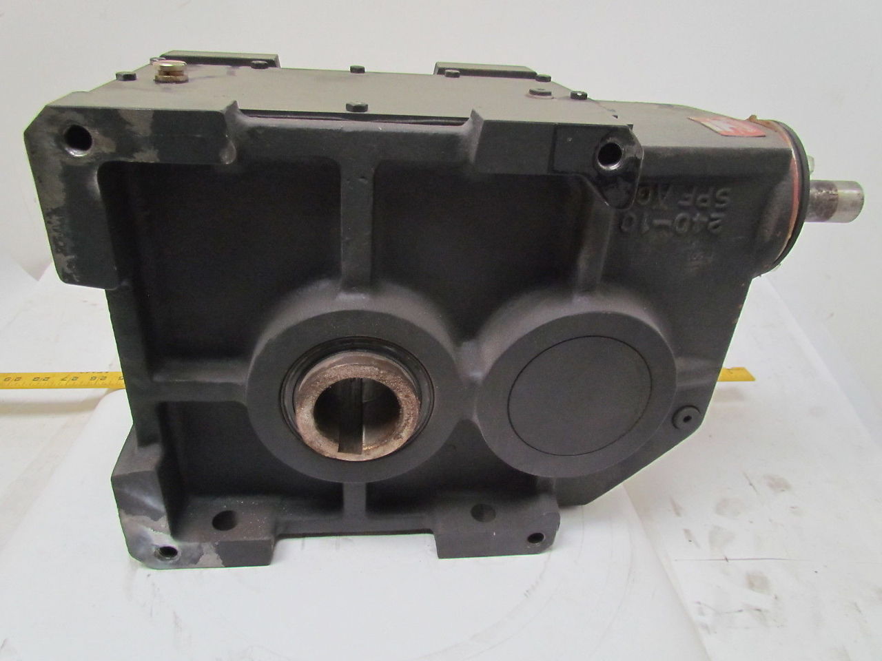 3021 Ratio 5.8 RPM Large Combo Worm Spur Gear Box Speed Reducer Iron