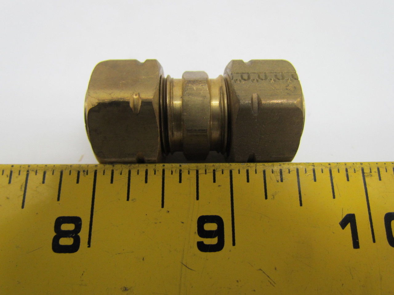 Parker TripleLok 62CA8 1/2x1/2" Union Brass CompressAlign Tube Fitting