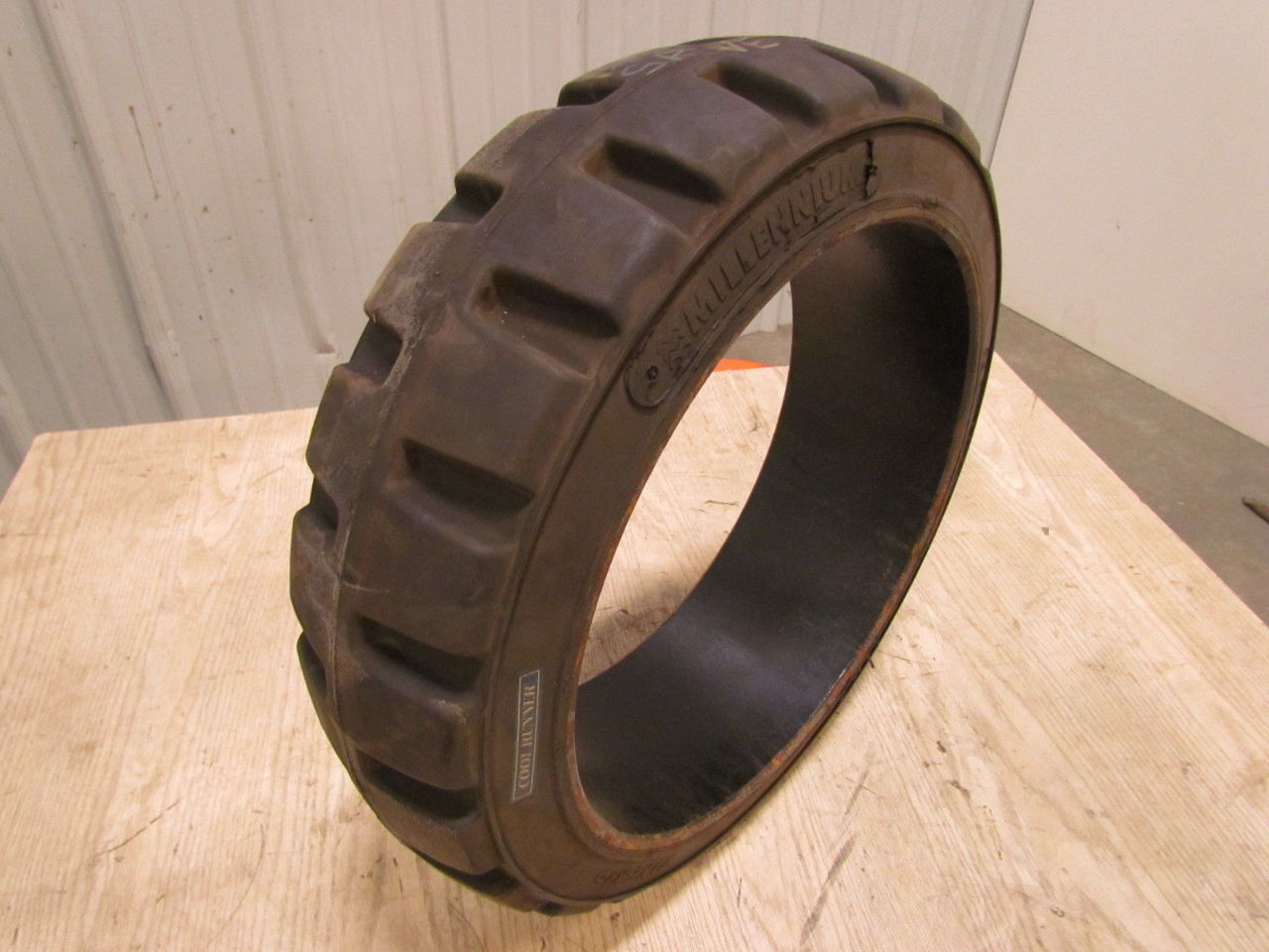 Millennium 21x6x15 Hard Rubber Press On Forklift Tire Lug Style Tread