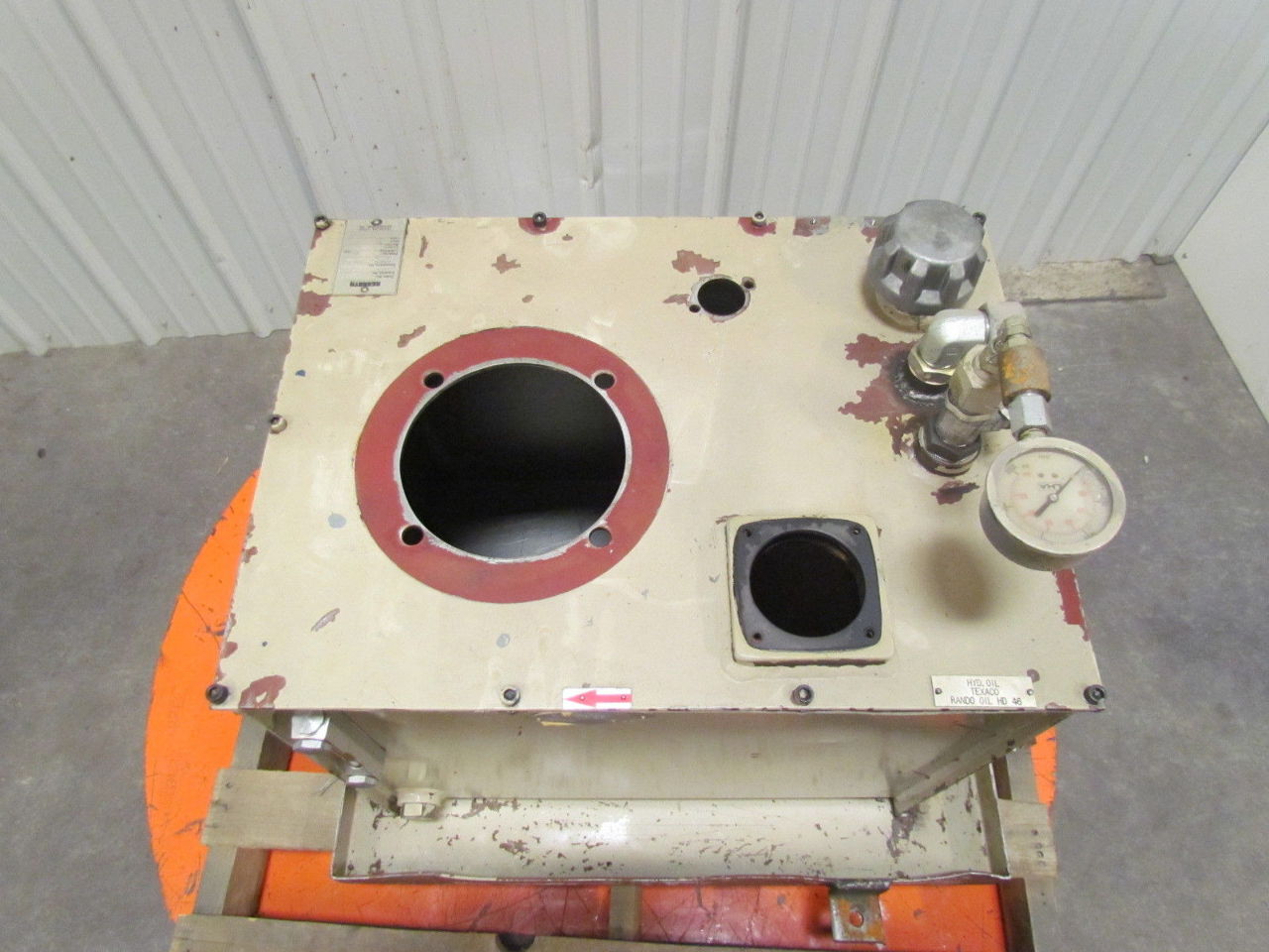 Rexroth 20 Gallon Hydraulic Oil Reservoir W/Breather Cap & Sight Glass