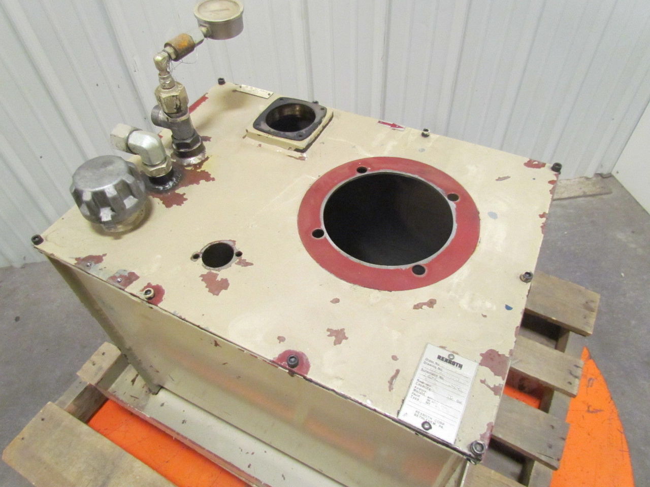 Rexroth 20 Gallon Hydraulic Oil Reservoir W/Breather Cap & Sight Glass