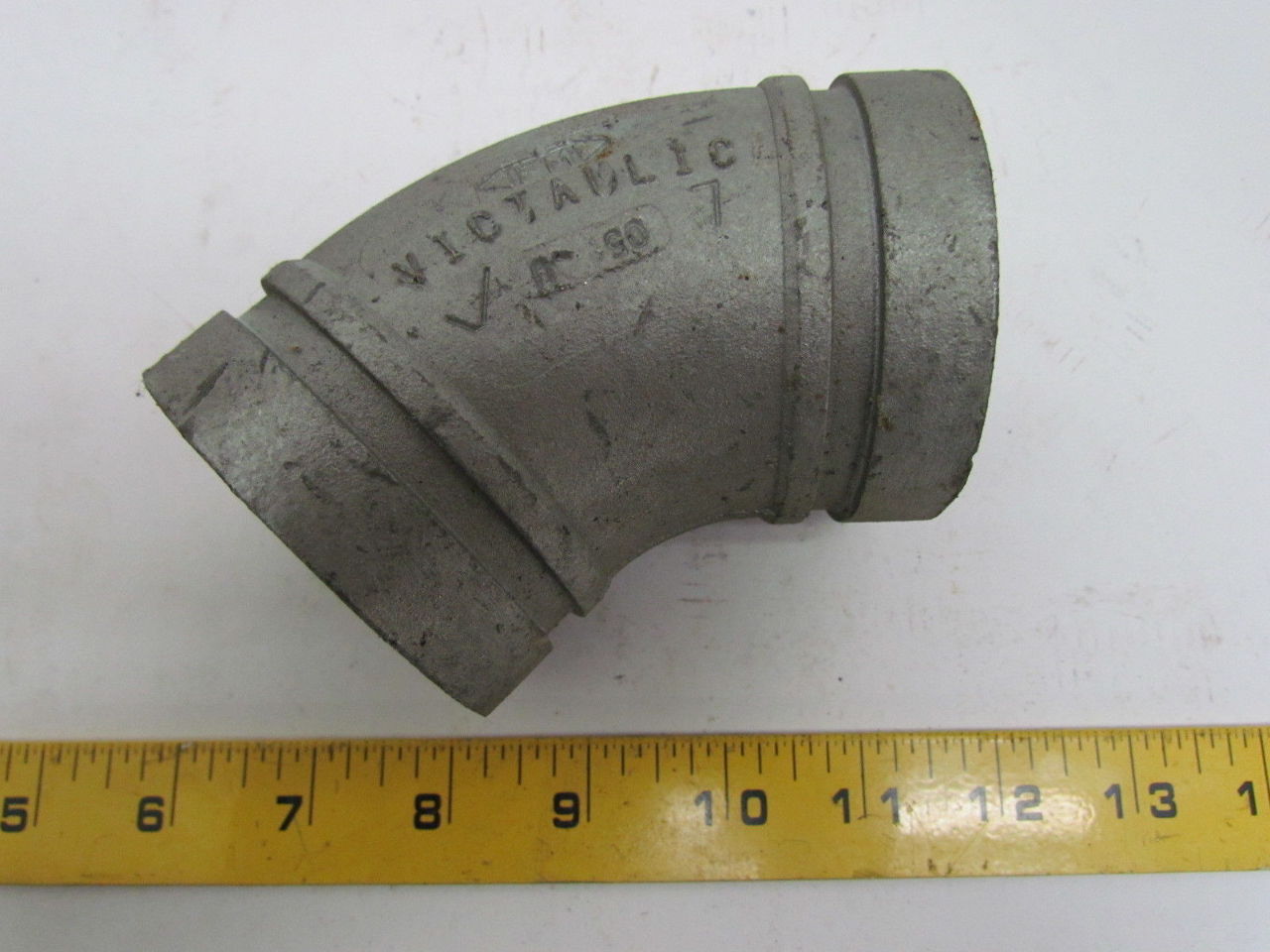 Victaulic No 11 21/2" 2.5" 45deg Grooved End Elbow Pipe Fitting Galvanized