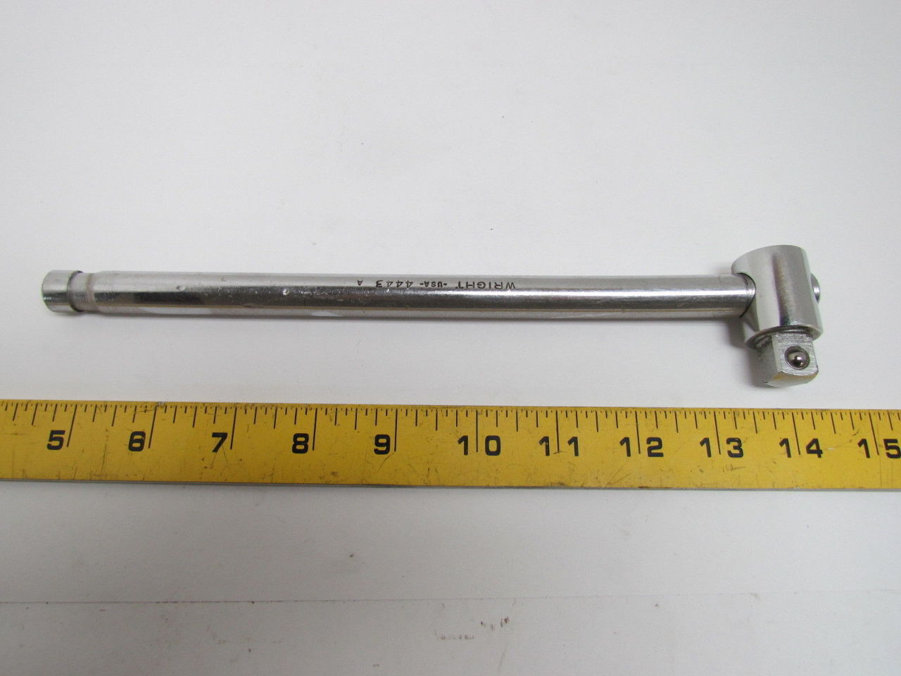 Wright 4443 Sliding THandle Socket Wrench 1/2" Sq Drive 10" Long USA