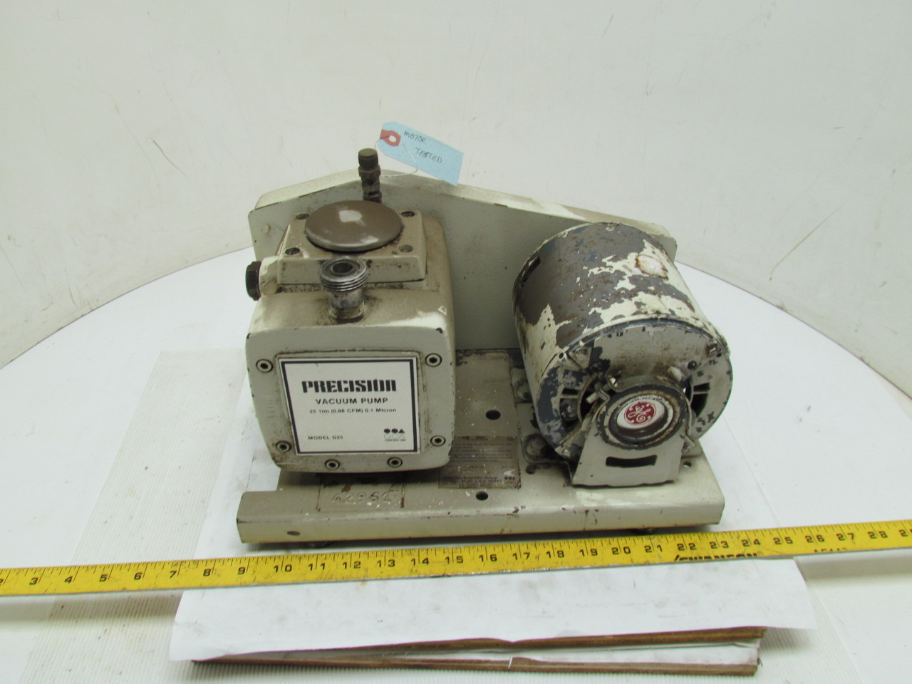 Precision D25 BeltDriven Vacuum Pump 1/3 HP Motor Single Phase 1725