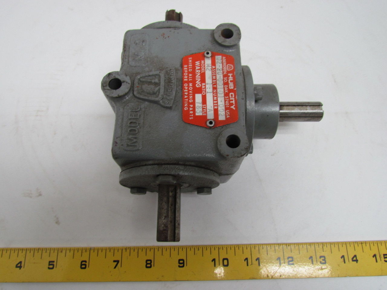 Hub City Model M2 Style A Bevel Drive 11 Gear Box Speed Reducer 3way