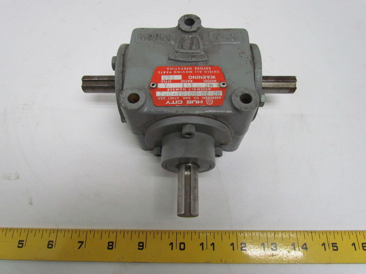 Hub City Model M2 Style A Bevel Drive 11 Gear Box Speed Reducer 3way