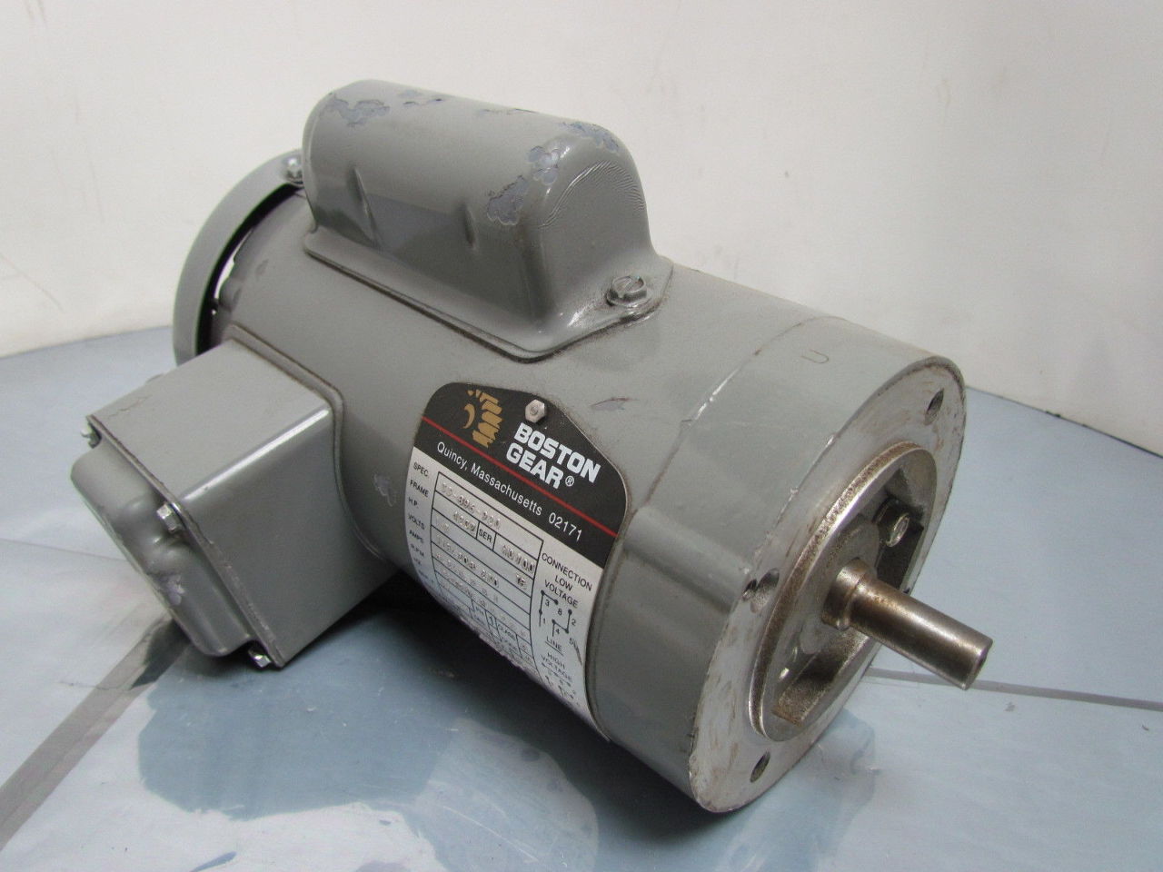 Boston Gear 1/3 HP 1725 RPM 115208/230 Volt TEFC Single Phase Electric