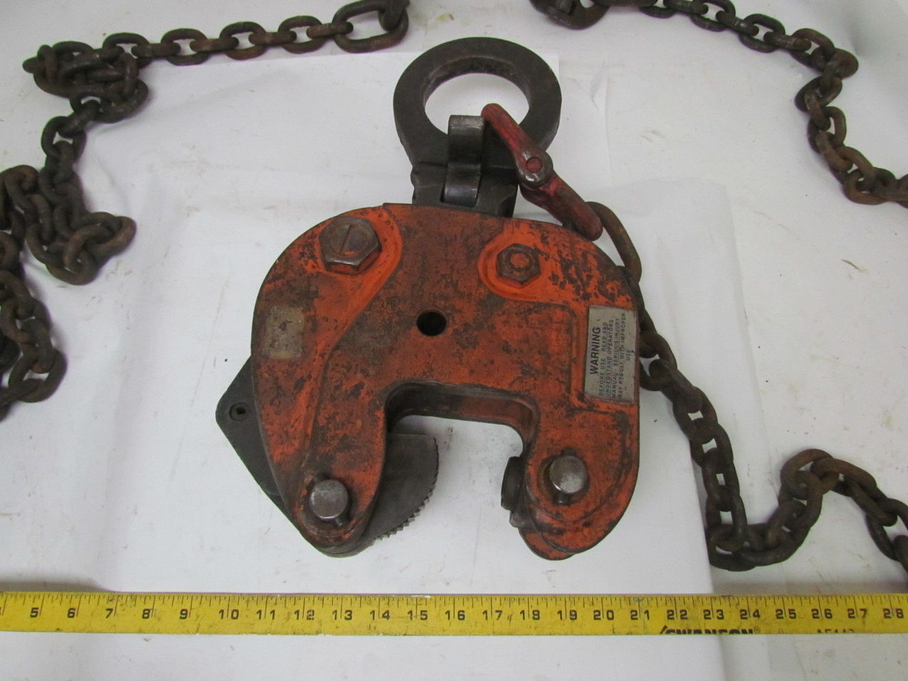 Renfroe JP 2Ton Plate Lifting Clamp Assembly 2"to23/4" 3/8" Grade 80