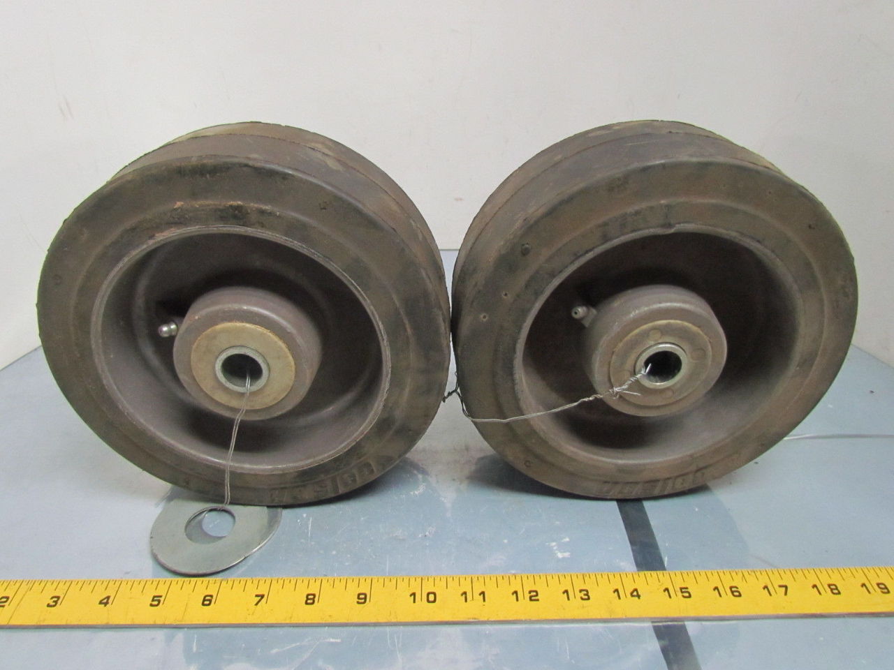 Colson 8x23/4" Rubber Caster Cart Wheels Aluminum Hub 3/4" Bore Lot of