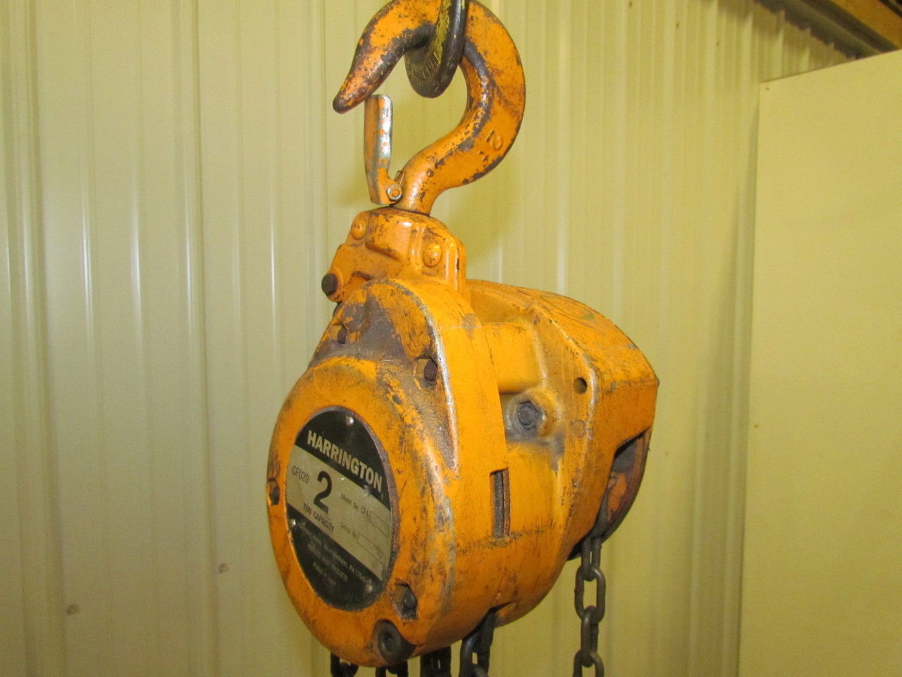 Harrington DF020 2 Ton Manual Chain Fall Hoist 40' Lift 4000 LB Capacity