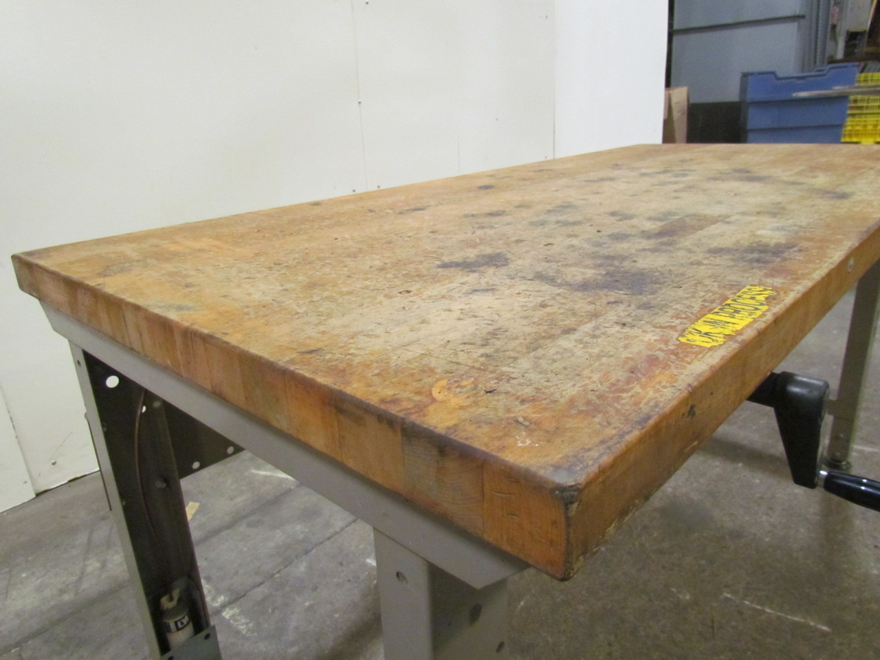 Lyon Industrial Butcher Block Workbench Lift Table 60x28x3036