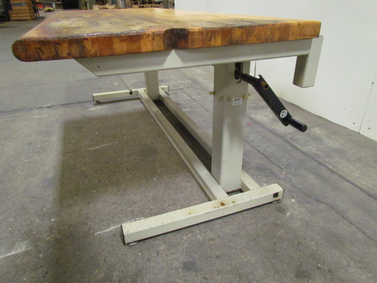 AMD Industrial Butcher Block Workbench Lift Table 60x28x3036