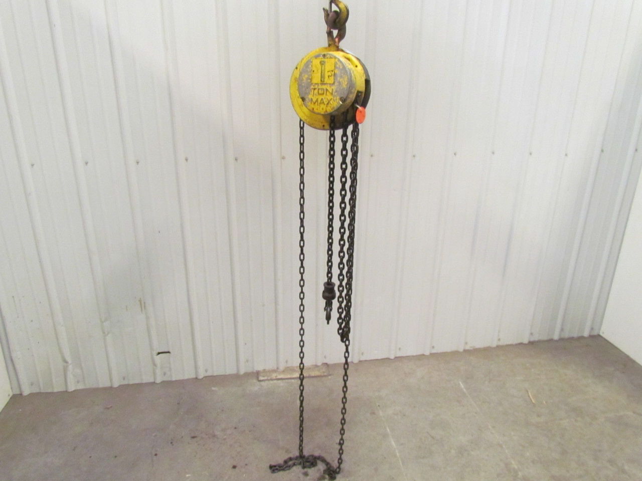 CM Columbus Mckinnon 1 Ton Manual Chain Fall Hoist 7' Lift 2000 lb