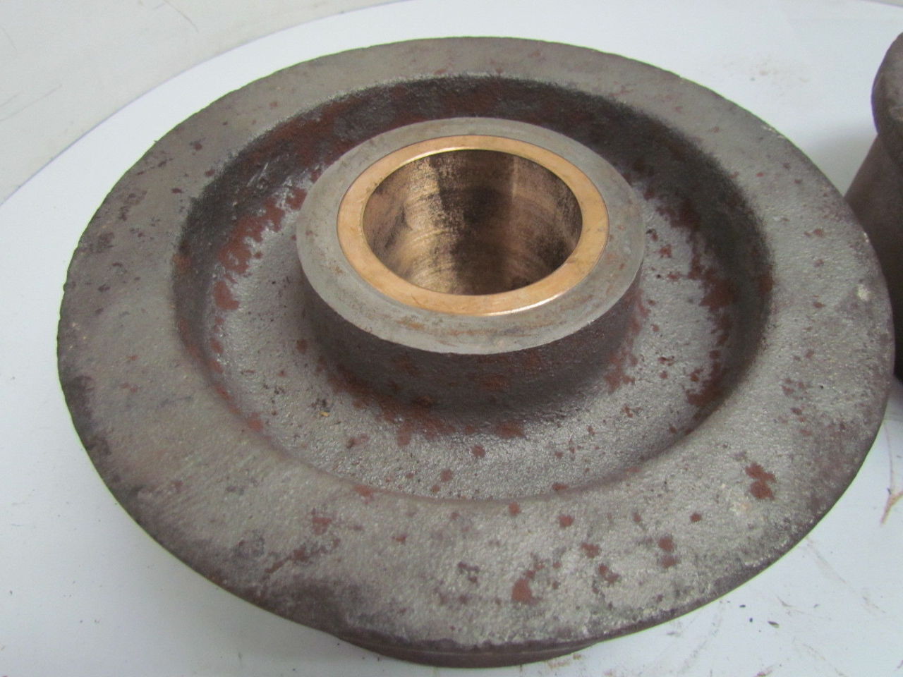 2 Iron Rail Style Flanged Track Wheels 9" Dia Flange 8" Dia Wheel 21/2