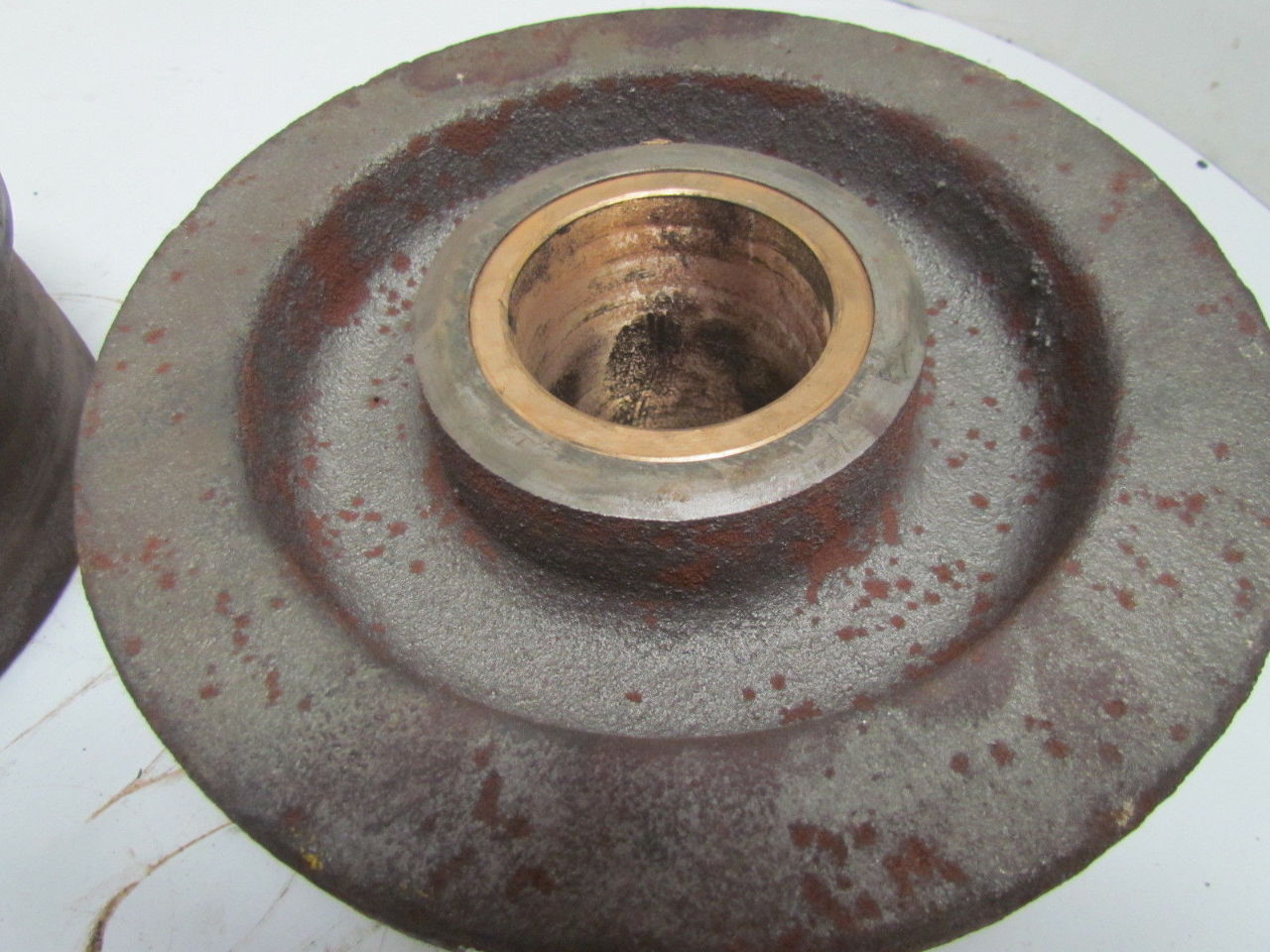 2 Iron Rail Style Flanged Track Wheels 9" Dia Flange 8" Dia Wheel 21/2