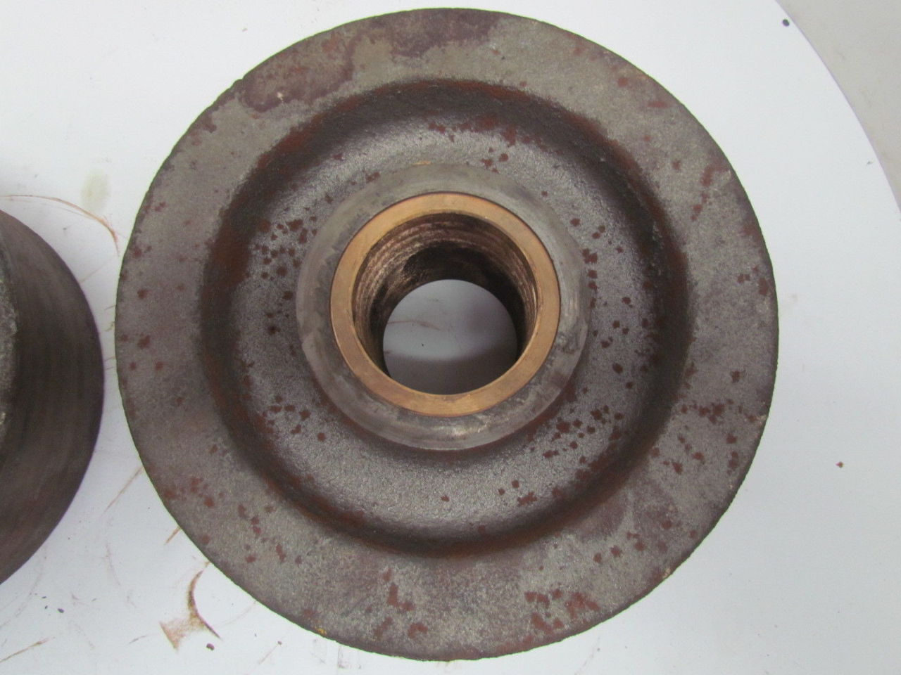 2 Iron Rail Style Flanged Track Wheels 9" Dia Flange 8" Dia Wheel 21/2