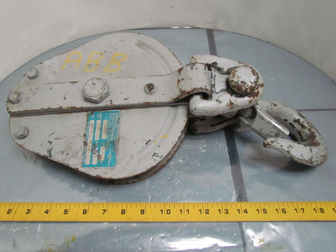 Campbell 4084V 5/8"Wire Rope Cable Snatch Block 8"dia Pulley tackle