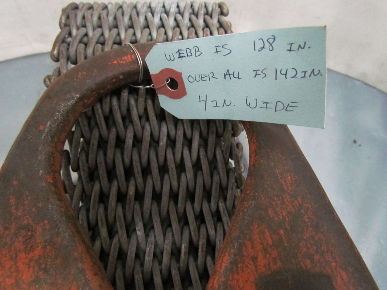 LiftAll Roughneck Wire Mesh Sling 4" Wide 10 Gage Heavy Duty 142" OAL